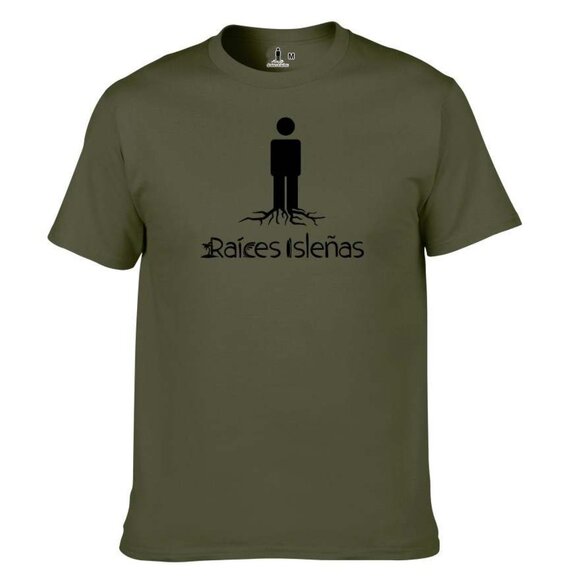 Raíces Isleñas Olive Green Tee – Island Roots Graphic T-Shirt - Picture 1 of 2